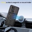 Redmi A5 4G Phone Case - CD Texture, Camshield, Magnetic Holder, Black - 5