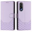 OnePlus Ace 5 Ultra RFID Leather Phone Case - Light Purple Honeycomb - 2