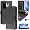 Vivo S30 Pro Mini Honeycomb Embossing RFID Leather Case - Black - 1