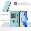 Vivo S30 Mint Green Honeycomb Embossing RFID Leather Phone Case - 3