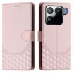 Xiaomi 15S Pro 5G Pink Honeycomb Embossing RFID Leather Phone Case - 2