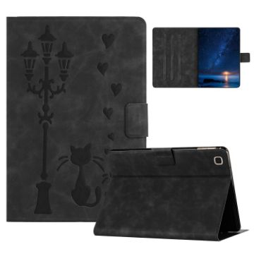 Samsung Galaxy Tab A7 10.4 2020 Cat Leather Case - Black - 1
