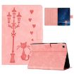 Samsung Galaxy Tab A7 10.4 2020 Pink Cat Leather Case Cover - 1