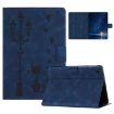 Samsung Galaxy Tab A8 10.5 2021 Cat Leather Case - Blue - 1