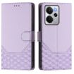 Realme 14 5G/14T 5G Honeycomb RFID Leather Case - Light Purple - 2