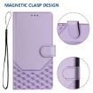 Realme 14 5G/14T 5G Honeycomb RFID Leather Case - Light Purple - 5