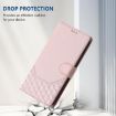 Realme 14x/V70/C75 5G Pink Honeycomb RFID Leather Phone Case - 7
