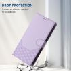 Realme 14x/V70/C75 5G Honeycomb RFID Leather Case Light Purple - 7