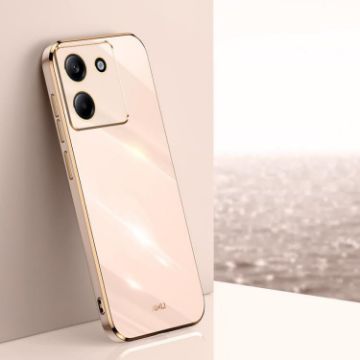 XINLI 6D Electroplate TPU Phone Case for Xiaomi Poco M7 Pro 5G - Pink - 1