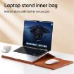 13-14" Black Multifunctional Laptop PU Magnetic Stand Bag with Mouse Pad - 3