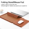 13-14" Black Multifunctional Laptop PU Magnetic Stand Bag with Mouse Pad - 7