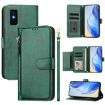 Infinix GT 30 Pro Green Leather Phone Case with Multi-Card Slots & Zipper - 1