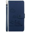 Tecno Camon 40 Pro 4G Blue Cute Cats RFID Leather Phone Case - 2