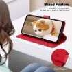 Tecno Spark 30 4G Red RFID Leather Phone Case with Cute Cats Design - 5