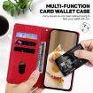 Tecno Spark 30 4G Red RFID Leather Phone Case with Cute Cats Design - 6