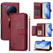 Tecno Camon 40 Premier Dark Red Leather Wallet Phone Case with Slots - 1