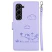 Infinix Hot 50 Pro+ 4G Purple Cute Cats RFID Leather Phone Case - 3