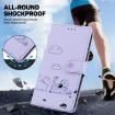 Infinix Hot 50 Pro+ 4G Purple Cute Cats RFID Leather Phone Case - 4