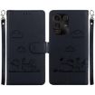 Infinix Note 50 Pro+ Black RFID Leather Phone Case with Cute Cats Design - 1