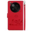 Infinix Zero 40 4G/5G Red RFID Leather Phone Case with Cute Cats Design - 3