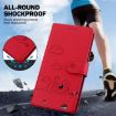 Infinix Zero 40 4G/5G Red RFID Leather Phone Case with Cute Cats Design - 4