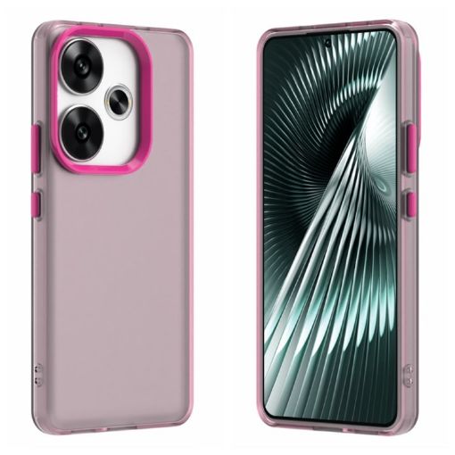 Red Shockproof Phone Case - For Redmi Turbo 3 Candy PC Hybrid TPU - 1