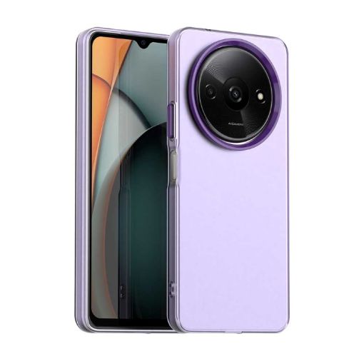 Redmi A3x Shockproof Phone Case - Candy PC Hybrid TPU, Purple - 1