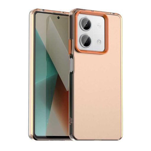 Redmi Note 13 5G Shockproof Phone Case - Orange Candy PC Hybrid TPU - 1