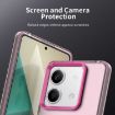 Red Shockproof Phone Case for Redmi Note 13R Pro - Candy PC Hybrid TPU - 7