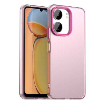 Red Shockproof Phone Case for Redmi 13R 5G - Candy PC Hybrid TPU - 1