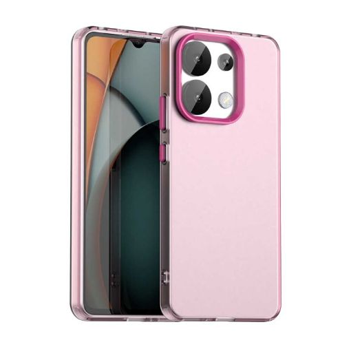 Red Shockproof Phone Case for Redmi Note 13 4G - Candy PC Hybrid TPU - 1
