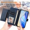ZTE Blade A52 Lite Blue Leather Wallet Phone Case with Multi-Card Slots - 5