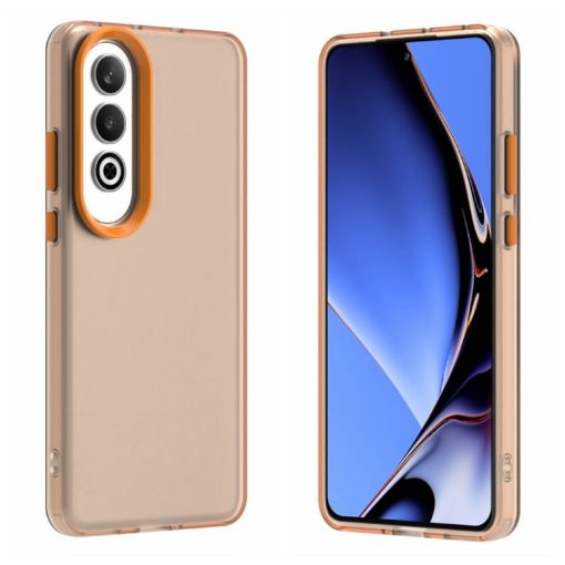 OPPO K12 5G Shockproof Phone Case - Candy PC Hybrid TPU, Orange - 1