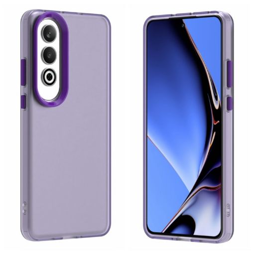 OPPO K12 5G Shockproof Phone Case - Candy PC Hybrid TPU, Purple - 1