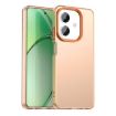 OPPO A3i 5G Shockproof Phone Case - Candy PC Hybrid TPU, Orange - 1