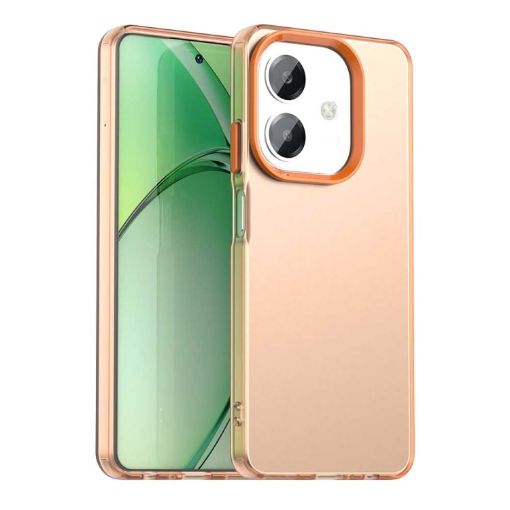 OPPO A3x 4G Shockproof Phone Case - Orange Candy PC Hybrid TPU - 1