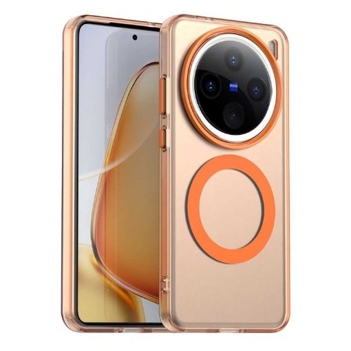 Vivo X200 Candy Magsafe PC Hybrid TPU Phone Case - Orange - 1