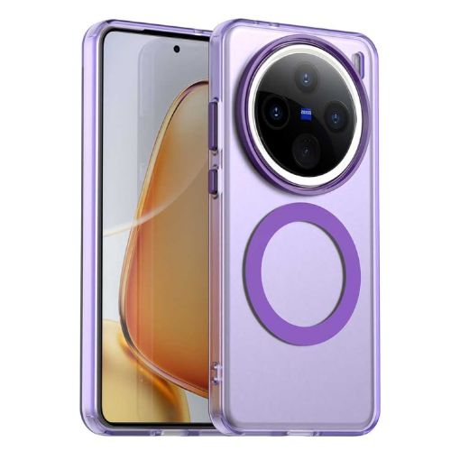 Vivo X200 Candy Magsafe PC Hybrid TPU Phone Case - Purple - 1