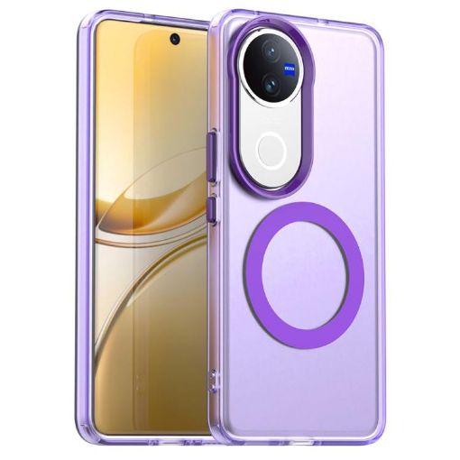 Vivo V50 Candy Magsafe PC Hybrid TPU Phone Case - Purple - 1