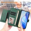 OPPO A5x 5G/4G Green Leather Wallet Phone Case with Multi-Card Slots - 4