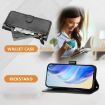 Realme 14/14T 5G Black Leather Wallet Phone Case with Multi-Card Slots - 3