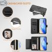 Realme 14/14T 5G Black Leather Wallet Phone Case with Multi-Card Slots - 5