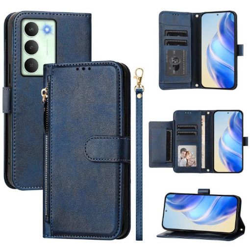 Realme 14x/C75 5G/V70 Leather Wallet Phone Case with Multi-Card Slots - 1