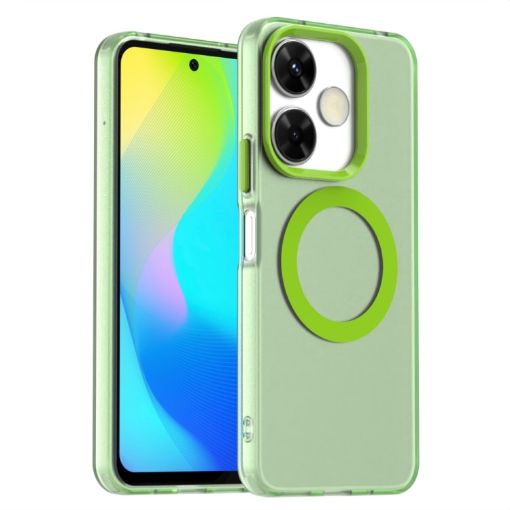 Xiaomi Poco M6 4G Green Candy Magsafe PC Hybrid TPU Phone Case - 1