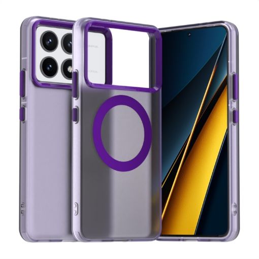 Xiaomi Poco F6 Pro Purple Candy Magsafe PC Hybrid TPU Phone Case - 1