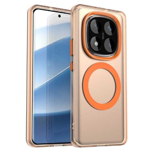 Redmi Note 14 Pro 4G Orange Magsafe Hybrid TPU Phone Case - 1
