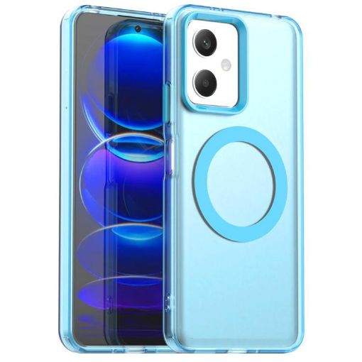 Redmi Note 12 5G/Poco X5 Blue Magsafe PC Hybrid TPU Phone Case - 1