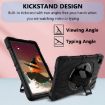Samsung Galaxy Tab A8 Case with Bat Hand Grip Turntable Stand - Black - 4