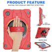 Samsung Galaxy Tab A8 Case: Red Black Bat Hand Grip Turntable Stand - 2