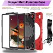 Samsung Galaxy Tab A8 Case: Red Black Bat Hand Grip Turntable Stand - 3